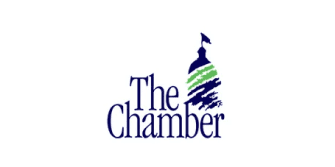 A blue and green logo for the chamber